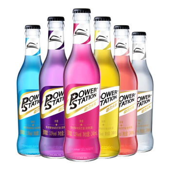 动力火车（POWERSTATION）酒鸡尾酒整箱套装苏打酒预调酒3.5度经典混合口味24瓶(6个口味)	